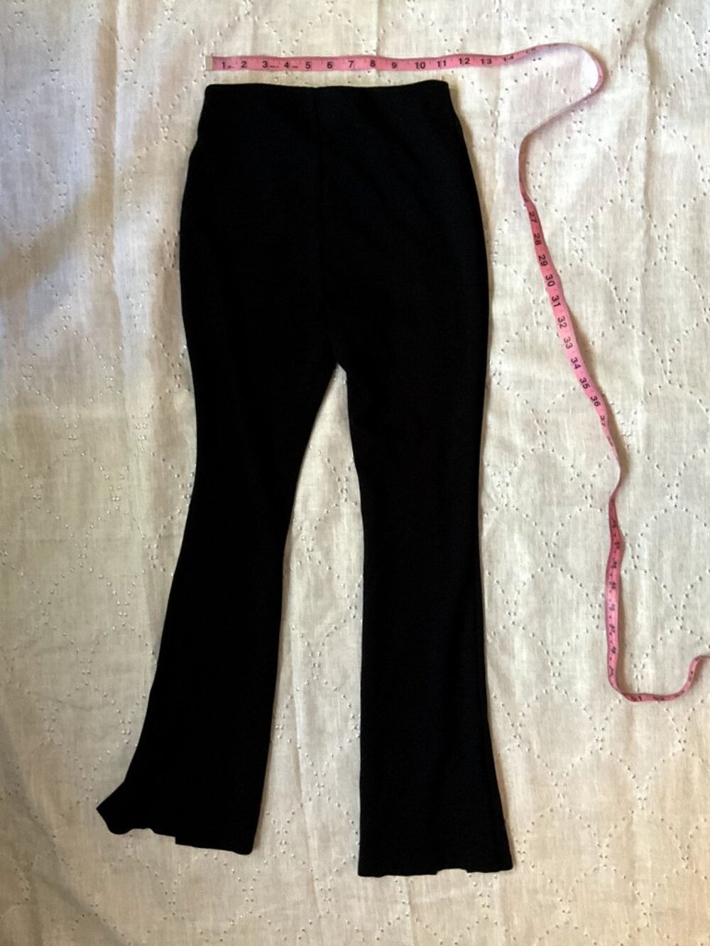 Calvin Klein Black Split Flare Leg Stretch Pant - Size Small